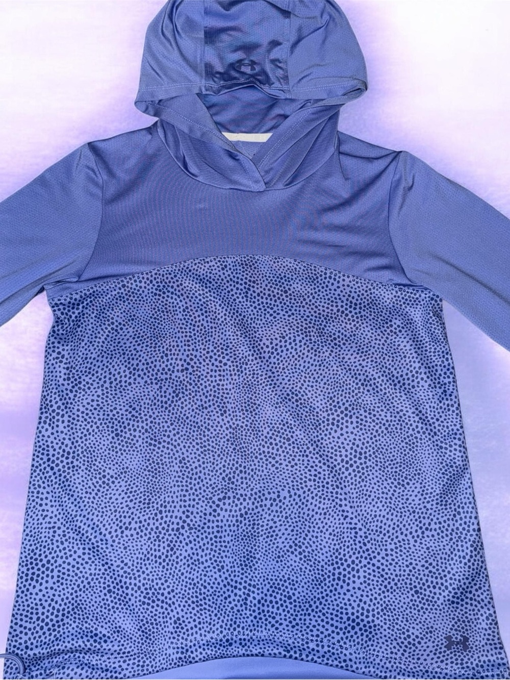 Under Armour Periwinkle Hooded Active Pullover with Dotted Panel